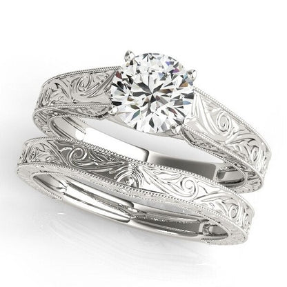 Vintage ring set moissanite diamond Holloway Jewellery