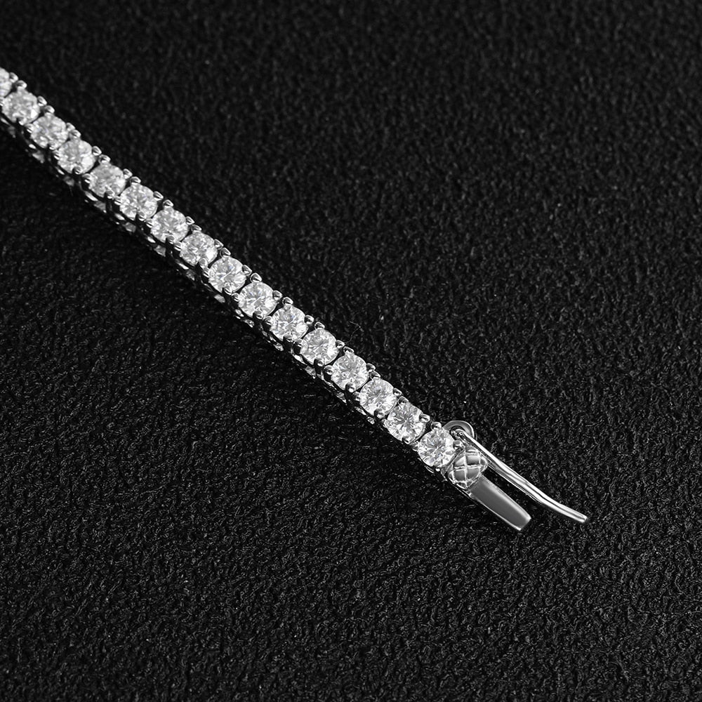 Mens Moissanite Diamond Tennis Pendant Necklace Australia