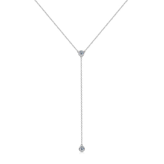 Moissanite Diamond Tassel Pendant Necklace