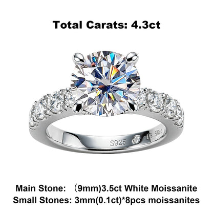 Moissanite Diamond Sterling Silver Engagement Ring AustraliaBand Rings