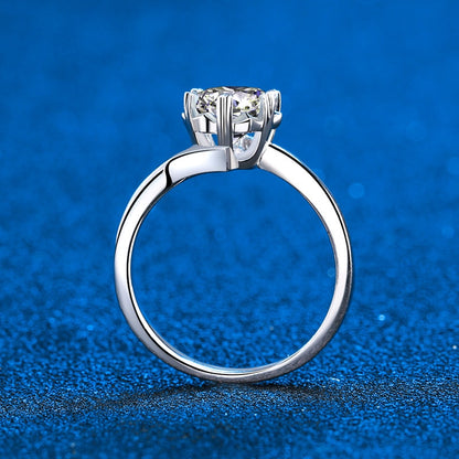 Moissanite Diamond Solitaire Ring UK