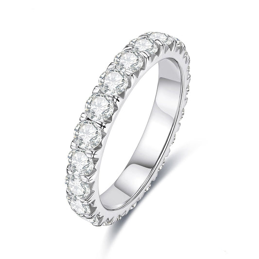 Sterling Silver Ring Moissanite Diamond Ring
