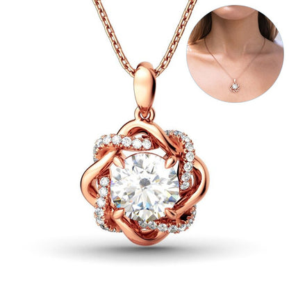 Moissanite Diamond Sterling SIlver Necklace UK