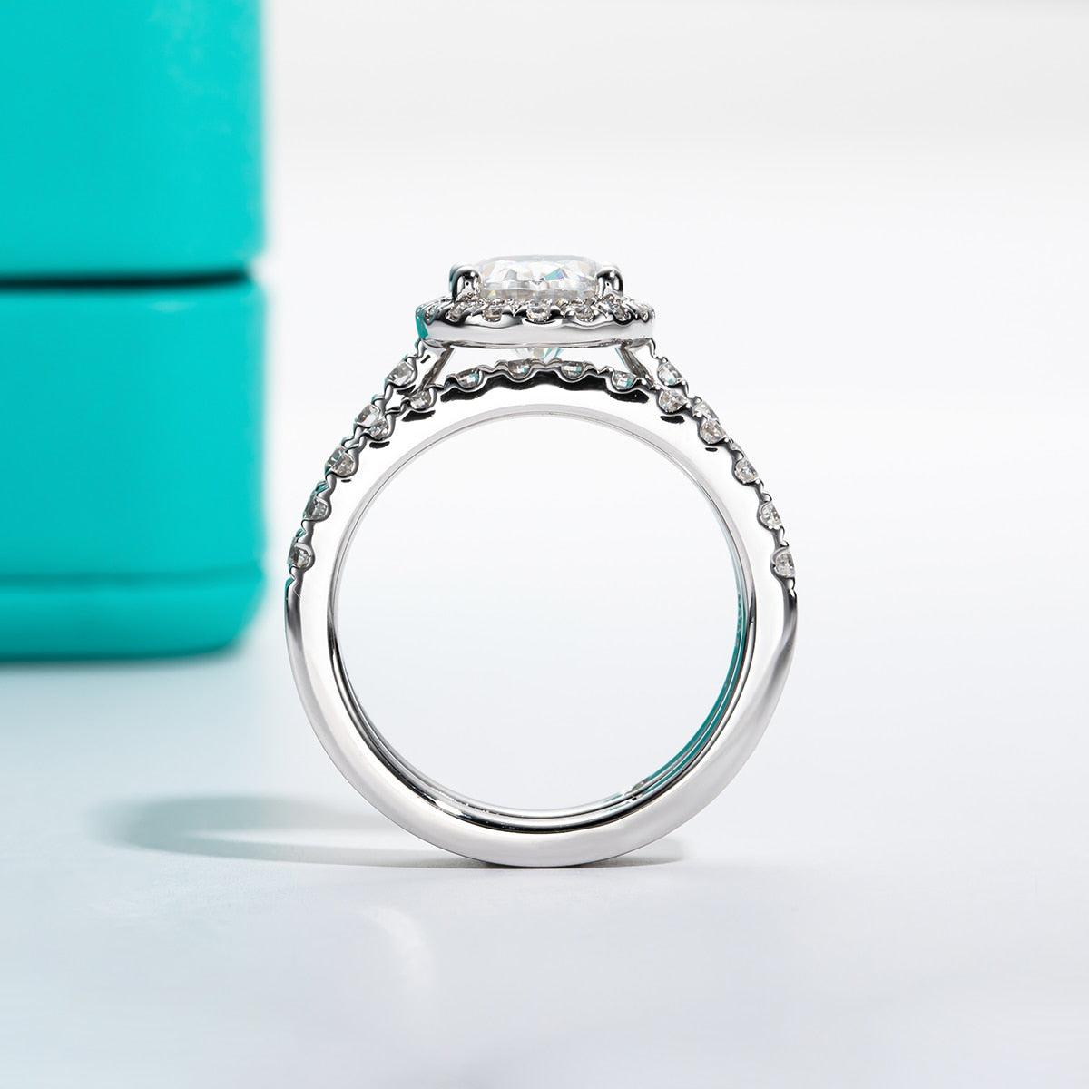moissanite diamond ring set with engagement ring and wedding band moissanite diamonds
