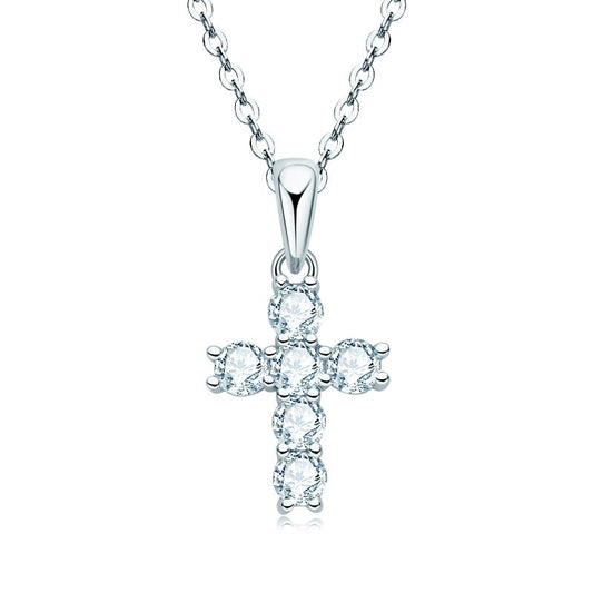 Diamond Cross Necklace Moissanite Holloway Jewellery NZ