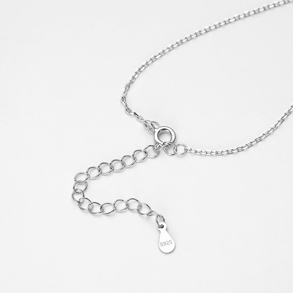 Moissanite Diamond Sterling Silver Necklace UK