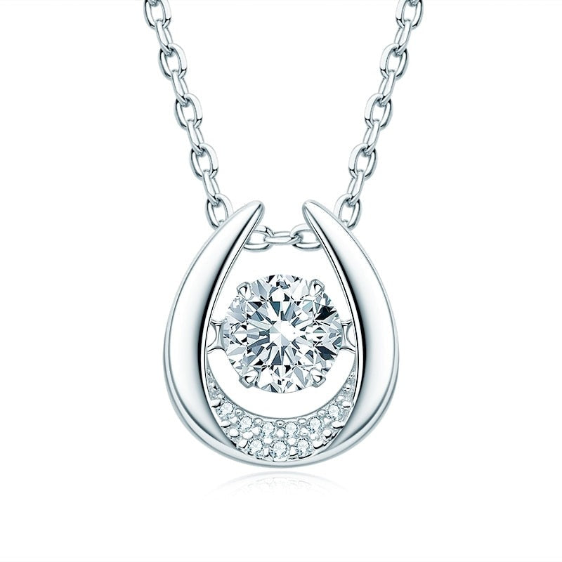 Tiffany & Co Diamond Horseshoe Pendant in 18K White Gold 16