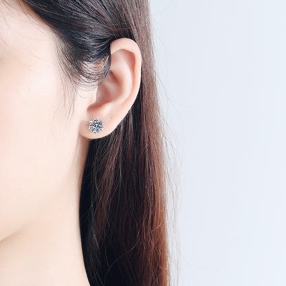 Moissanite Diamond Stud Earrings UK