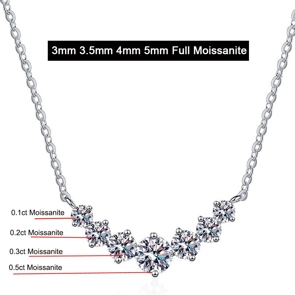 Moissanite Diamond Sterling Silver Necklace
