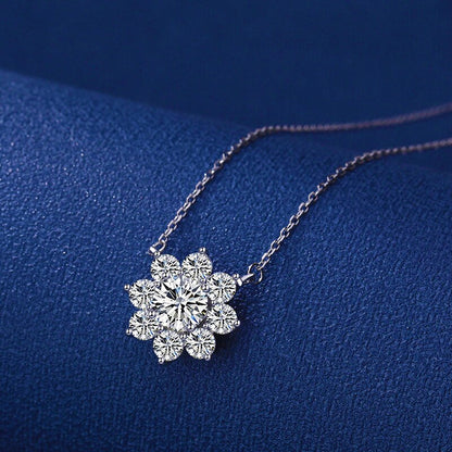 Moissanite Diamond Sun Flower Necklace Australia