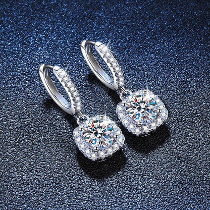 Moissanite Diamond Drop Earrings