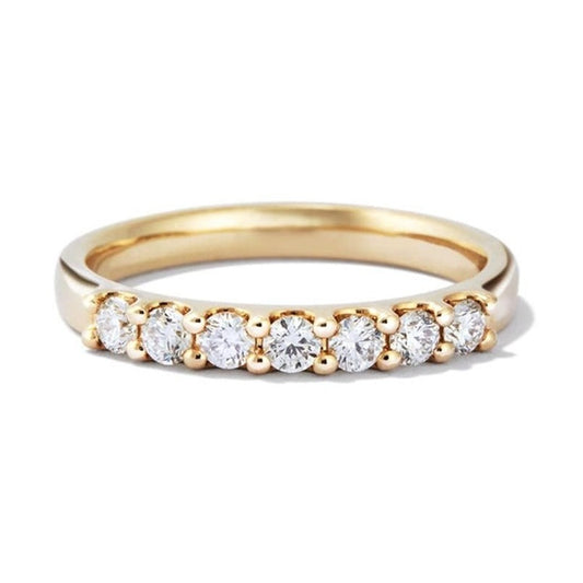 Moissanite Ring Gold Colour Eternity Ring for Women Holloway Jewellery
