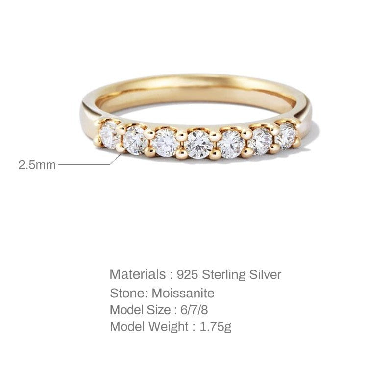 moissanite ring gold colour wedding band style ring USA