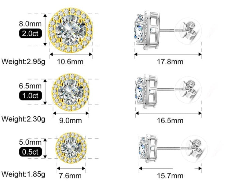 Moissanite Diamond Earrings Australia