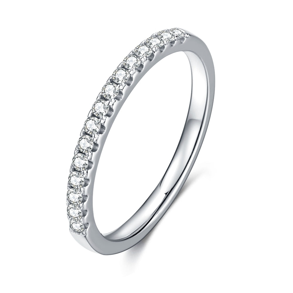 Womens Resizable Moissanite Diamond Engagement Ring