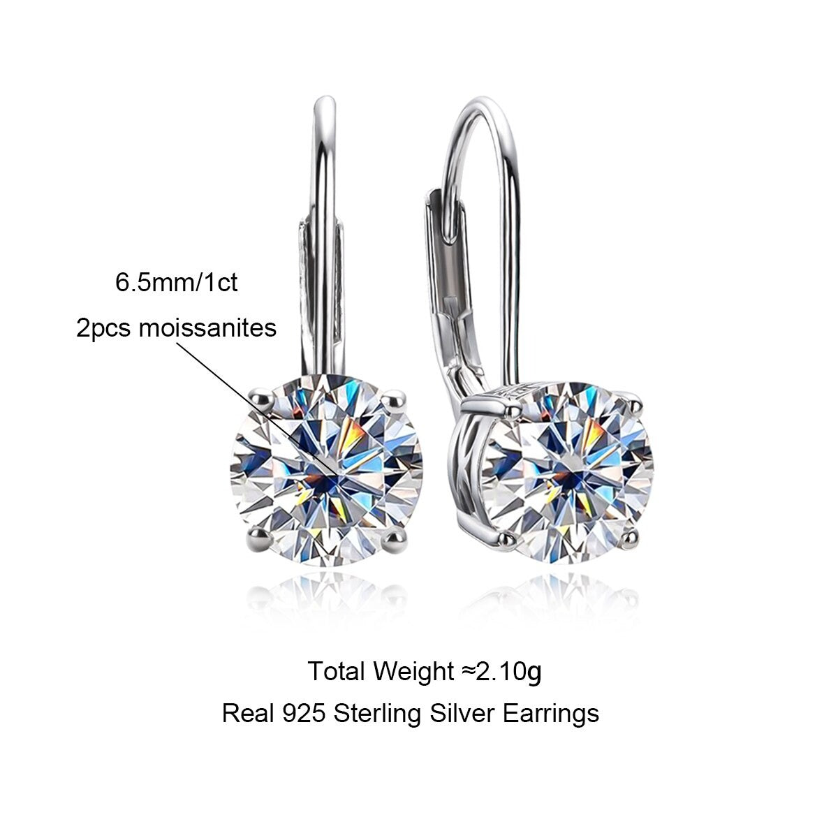 Sterling silver diamond drop on sale earrings