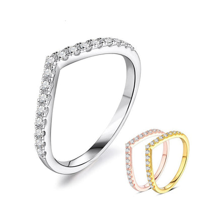 diamond wishbone ring moissanite diamond Holloway Jewellery