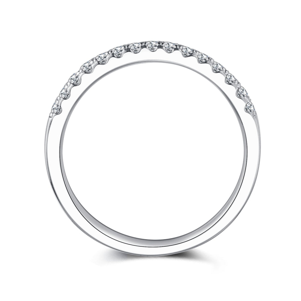 Resizable Moissanite Diamond Sterling Silver Engagement Ring USA