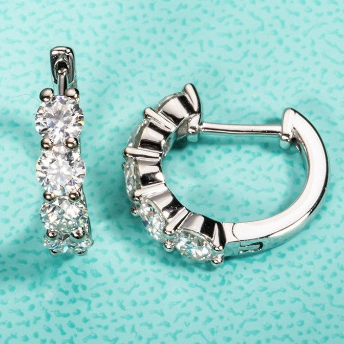 Moissanite Diamond Hoop Earrings United States