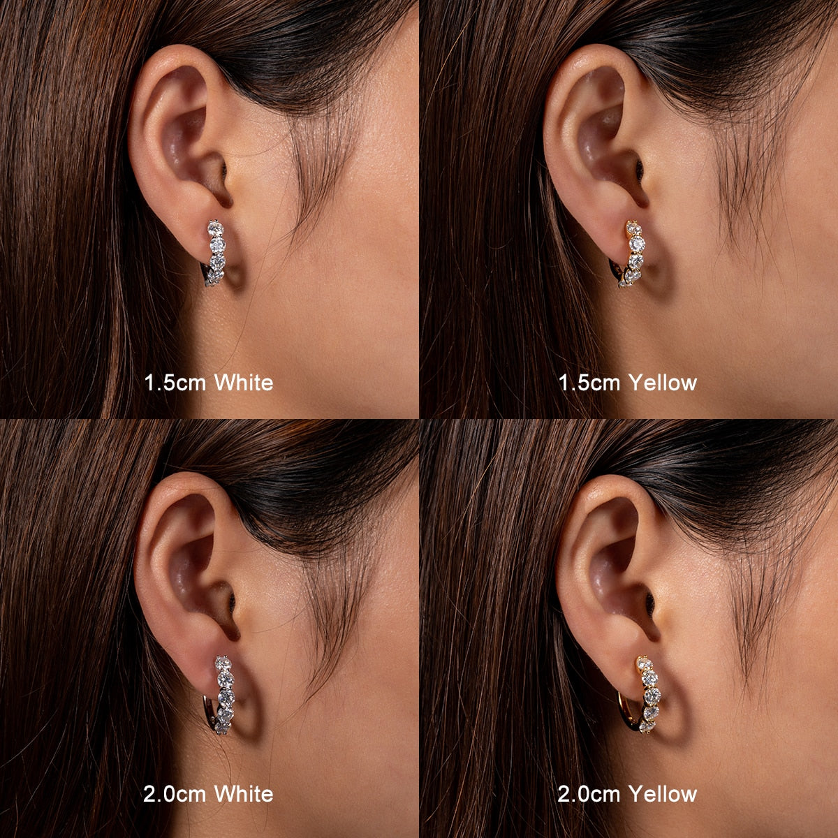 Moissanite Diamond Hoop Earrings New Zealand