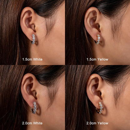 Moissanite Diamond Hoop Earrings New Zealand